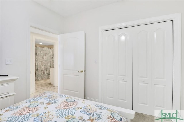 1609 Strand Ave Unit 206, Tybee Island, GA 31328 - bedroom with a closet and light tile patterned floors