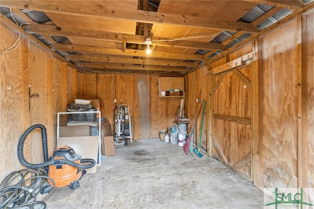 view of storage area