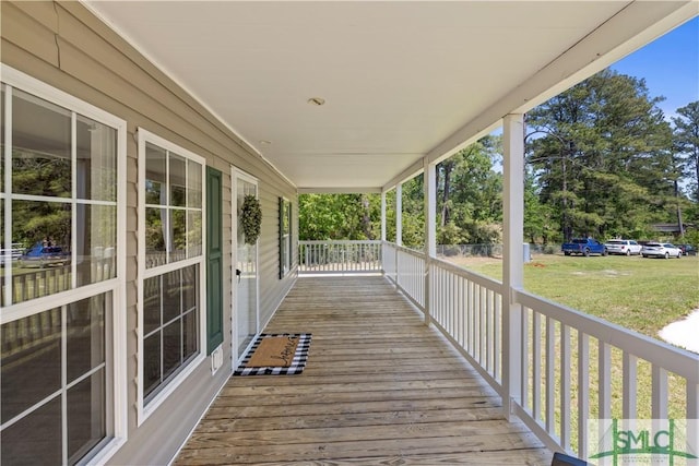 1173 Ga Highway 21 N, Springfield, GA 31329 - wooden deck with covered porch