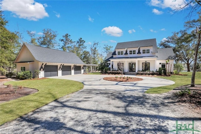 31 Tivoli Ln, Richmond Hill, GA 31324 - view of front facade featuring a front lawn and driveway