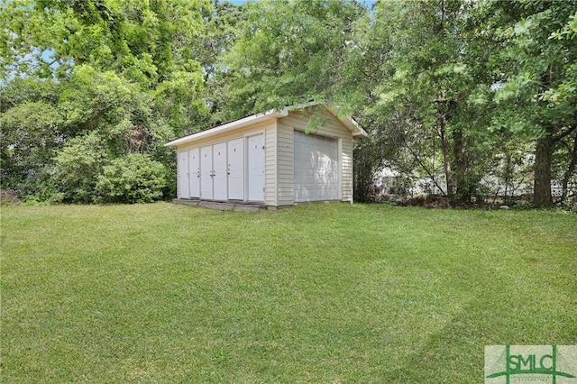 view of shed