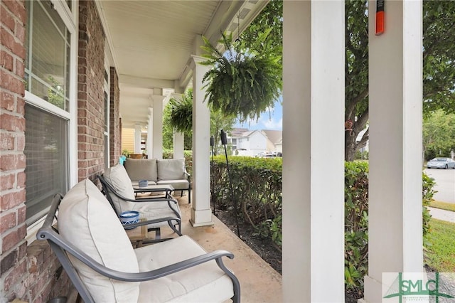 view of patio featuring covered porch