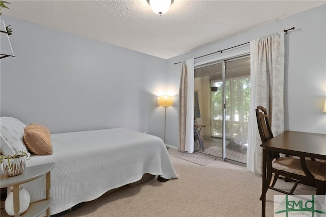 401 N Cromwell Rd Unit P-5, Savannah, GA 31410 - carpeted bedroom featuring access to outside and a textured ceiling