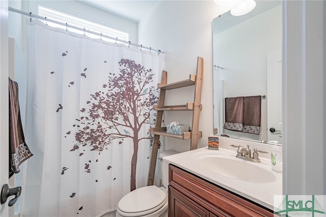 23 Olde Gate Ct, Pooler, GA 31322 - full bath featuring vanity, toilet, and a shower with shower curtain