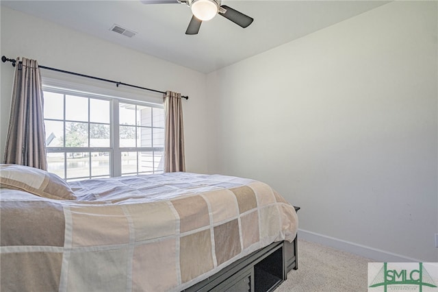 23 Olde Gate Ct, Pooler, GA 31322 - bedroom featuring baseboards, a ceiling fan, visible vents, and light carpet
