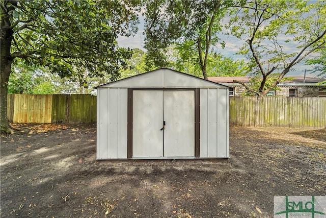 2115 Gable St, Savannah, GA 31404 - view of shed with a fenced backyard