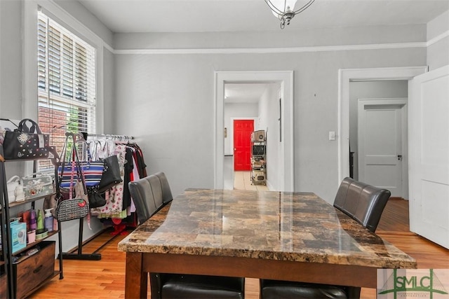 724 E 49th St, Savannah, GA 31405 - dining area featuring light wood-style floors