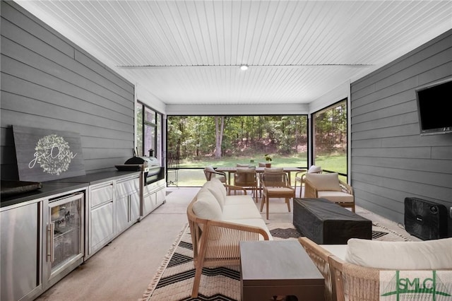 20 Serenity Pt, Savannah, GA 31419 - view of patio with exterior kitchen, beverage cooler, a porch, area for grilling, and outdoor lounge area