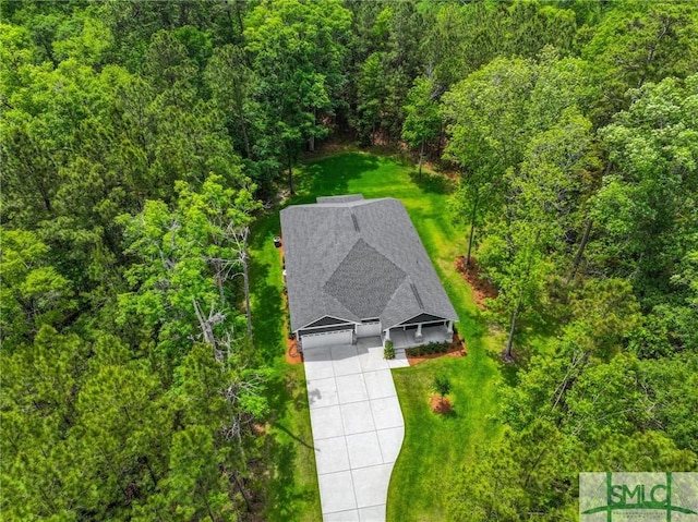 20 Serenity Pt, Savannah, GA 31419 - bird's eye view featuring a wooded view