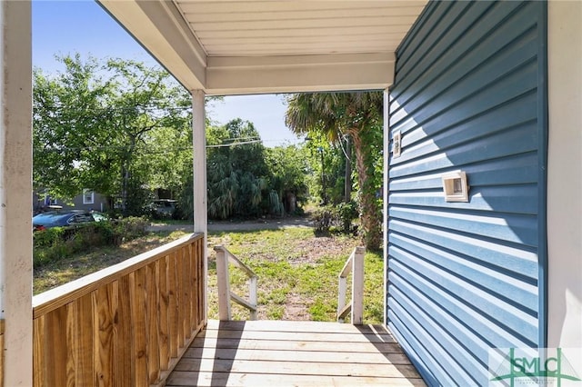 view of wooden deck