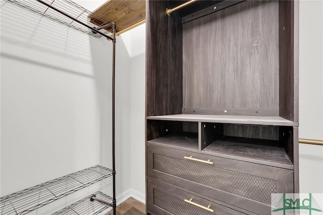 127 Lower Creek Dr, Richmond Hill, GA 31324 - walk in closet featuring wood finished floors