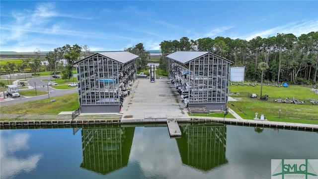 127 Lower Creek Dr, Richmond Hill, GA 31324 - exterior space featuring a water view and a dock