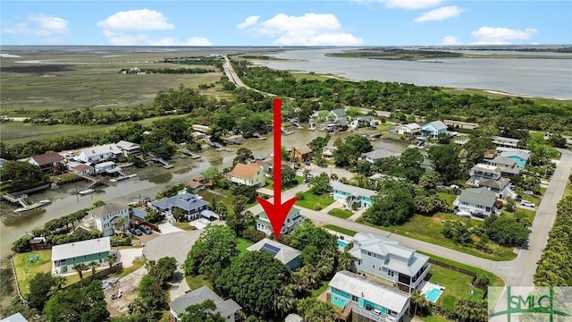 106 Pelican Ct, Tybee Island, GA 31328 - aerial view with a water view and a residential view
