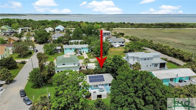 106 Pelican Ct, Tybee Island, GA 31328 - birds eye view of property featuring a residential view and a water view