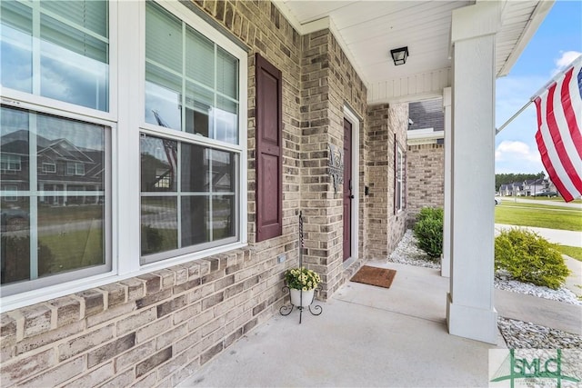 view of patio featuring covered porch