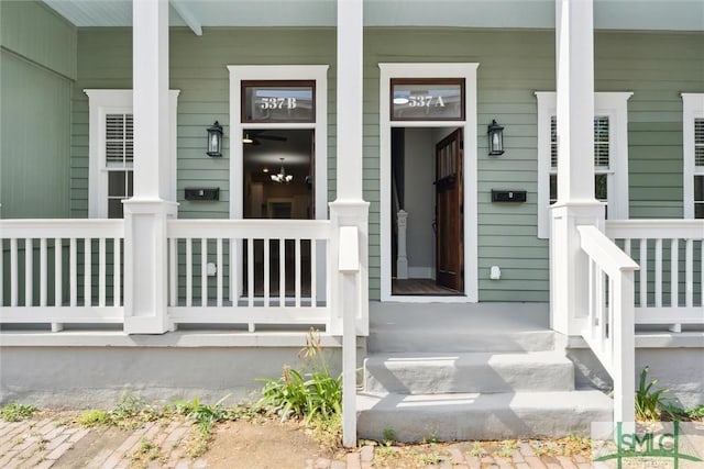 537 E Congress St, Savannah, GA 31401 - view of exterior entry featuring a porch