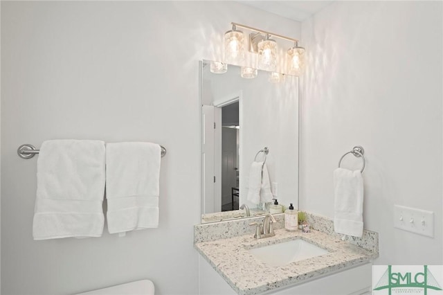 half bath with toilet and vanity