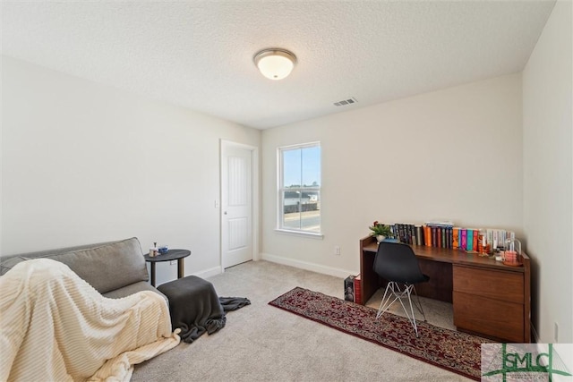 4 Rimes Ave SE, Ludowici, GA 31316 - sitting room with carpet floors, baseboards, a textured ceiling, and visible vents