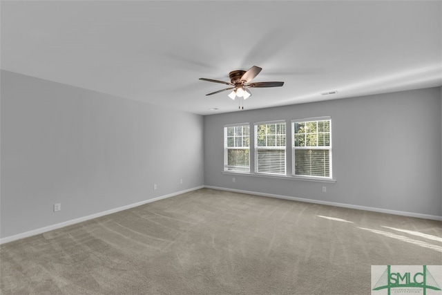 95 Wando View Way, Richmond Hill, GA 31324 - carpeted spare room with baseboards, ceiling fan, and visible vents