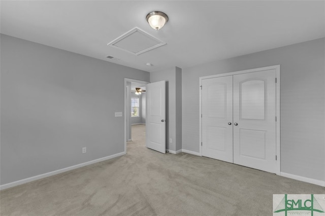 95 Wando View Way, Richmond Hill, GA 31324 - unfurnished bedroom with baseboards, carpet, and attic access