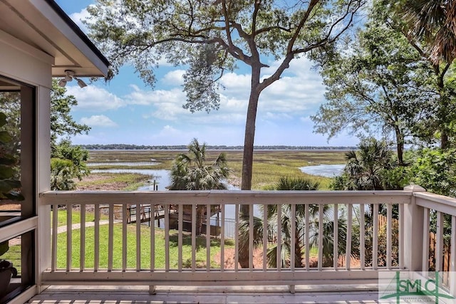 16 Modena Island Dr, Savannah, GA 31411 - deck featuring a water view and a yard