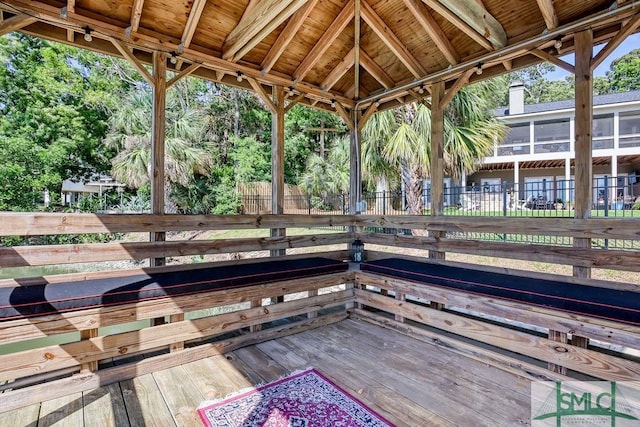 view of wooden terrace