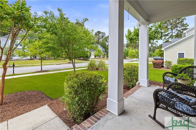 view of patio / terrace with a porch