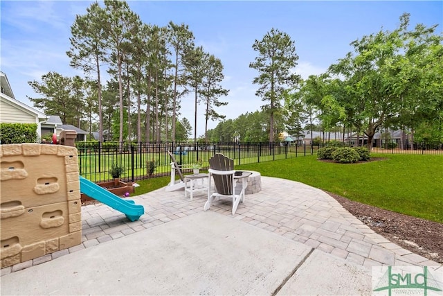 view of patio / terrace featuring a fenced backyard