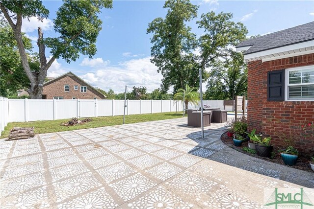 view of patio / terrace featuring a fenced backyard