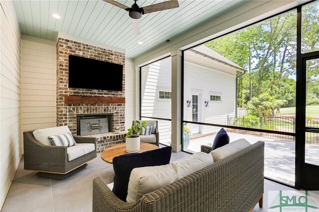 view of sunroom