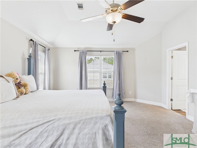 1246 Cypress Fall Cir, Hinesville, GA 31313 - bedroom featuring visible vents, multiple windows, and vaulted ceiling