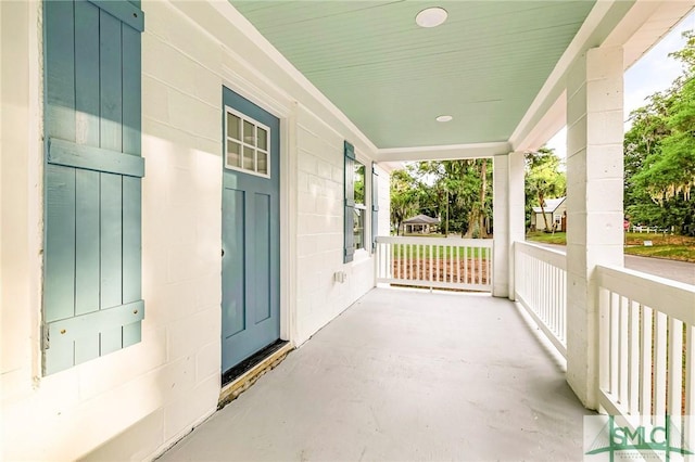 view of patio / terrace with a porch