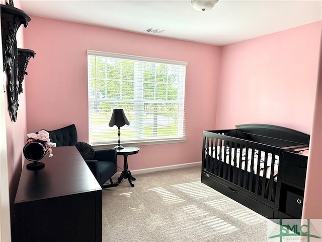 132 Cubbedge Dr, Rincon, GA 31326 - bedroom with carpet flooring, visible vents, and baseboards
