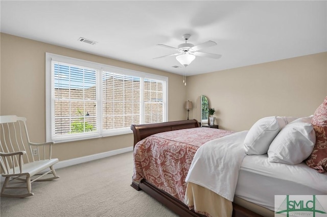 5 Lazy Hammock Ct, Savannah, GA 31419 - carpeted bedroom featuring visible vents, baseboards, and ceiling fan