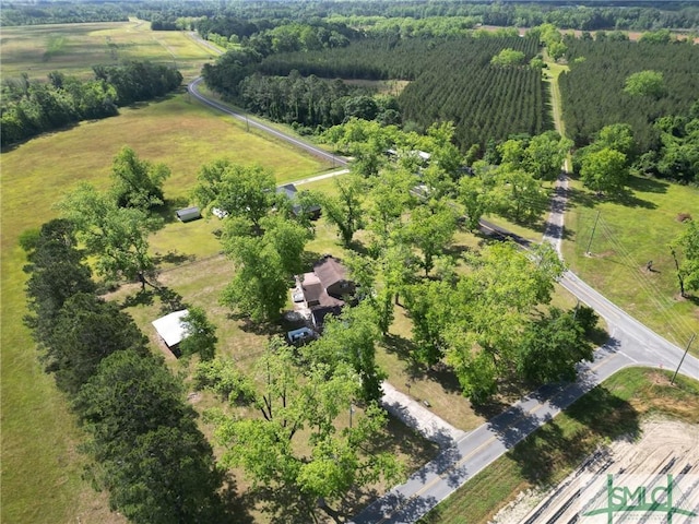 bird's eye view featuring a rural view