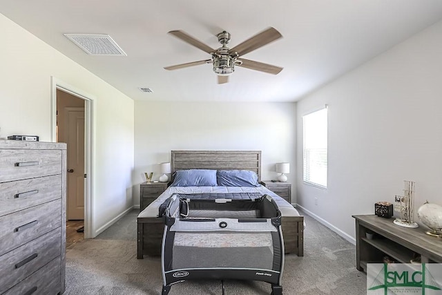 166 Benelli Dr, Pooler, GA 31322 - carpeted bedroom featuring baseboards, a ceiling fan, and visible vents