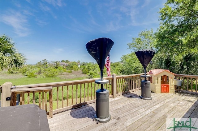 view of wooden deck