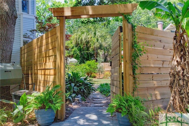 exterior space with fence