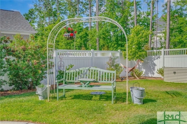 exterior space with fence
