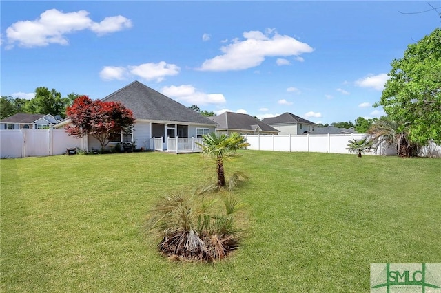 1212 Peacock Trl, Hinesville, GA 31313 - view of yard featuring a fenced backyard