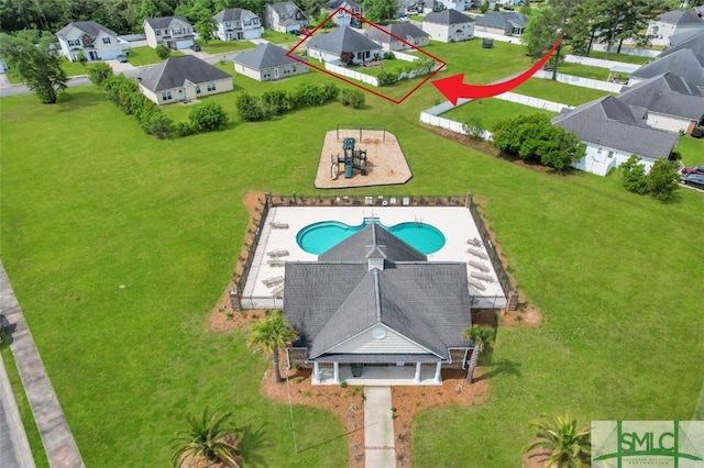 1212 Peacock Trl, Hinesville, GA 31313 - aerial view with a residential view