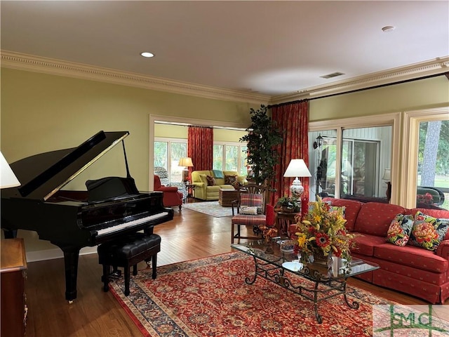 31 Sweetgum Xing, Savannah, GA 31411 - living area featuring crown molding and wood finished floors