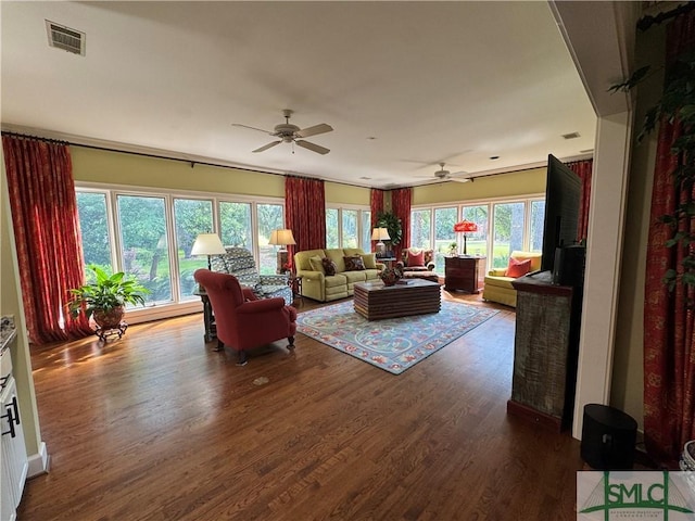 31 Sweetgum Xing, Savannah, GA 31411 - living area featuring wood finished floors and a ceiling fan