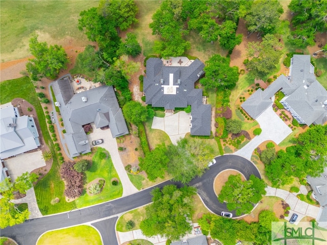 bird's eye view with a residential view