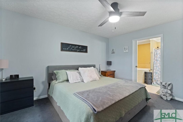 121 Pelican Ln, Richmond Hill, GA 31324 - bedroom with baseboards, carpet flooring, and a textured ceiling