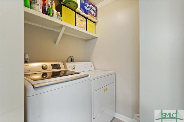 121 Pelican Ln, Richmond Hill, GA 31324 - clothes washing area with laundry area and washer and clothes dryer