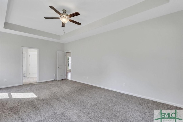 291 Cromer St, Savannah, GA 31407 - carpeted spare room with a ceiling fan, baseboards, and a raised ceiling