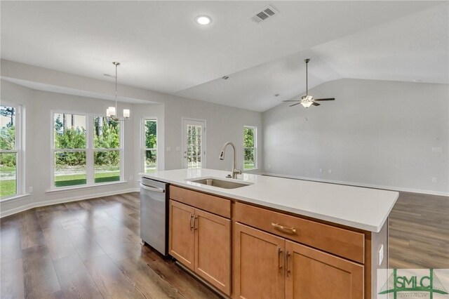291 Cromer St, Savannah, GA 31407 - kitchen featuring a sink, dishwasher, a wealth of natural light, and open floor plan
