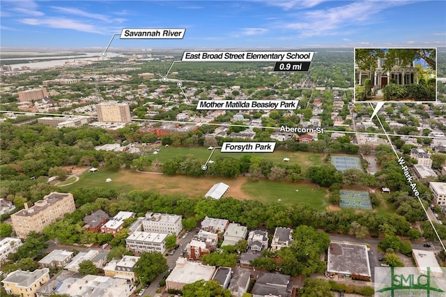 birds eye view of property