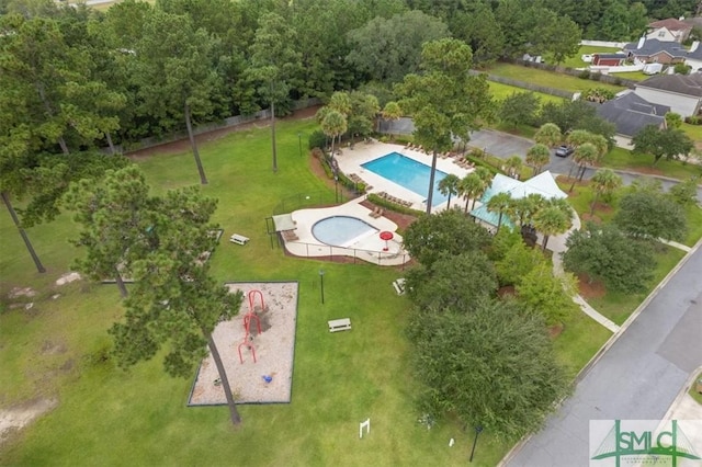 birds eye view of property